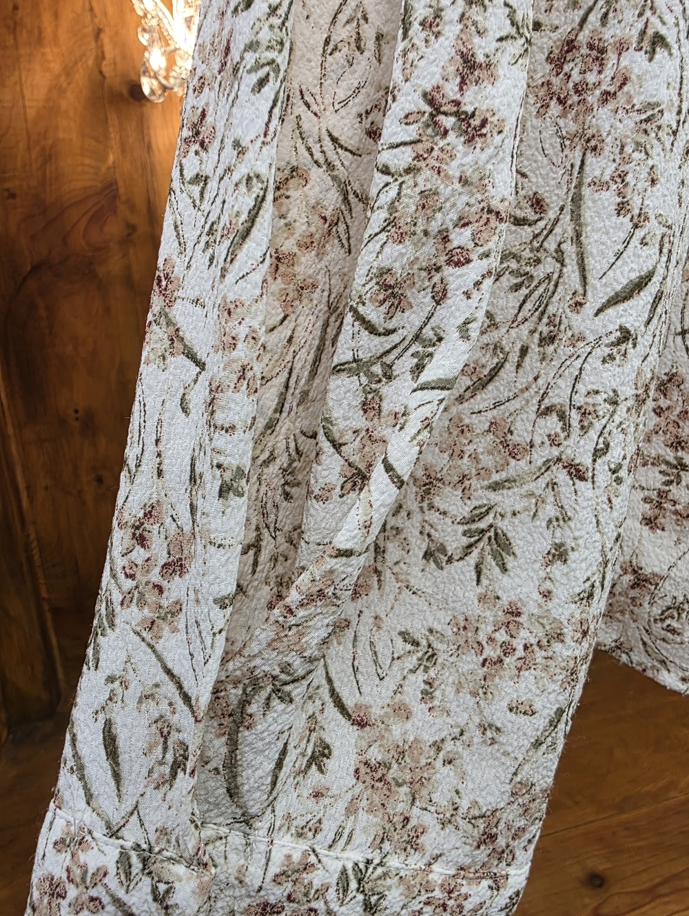 RW&CO Floral Tie Neck Blouse | Size Large | Romantic Boho Lightweight Top - Picture 15 of 16
